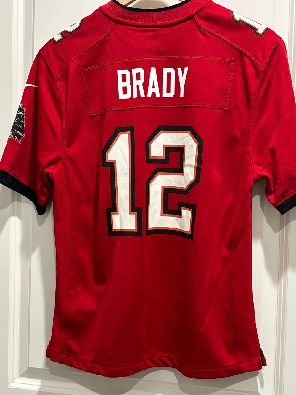NFL Red On-Field Nike Football Jersey Collar Label